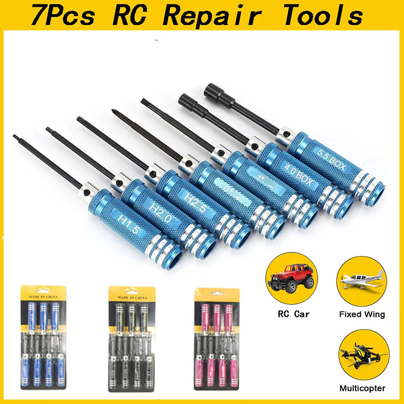 Rc Helicopter Tool Kit - طقم مفكات سداسية معدنية للتحكم عن