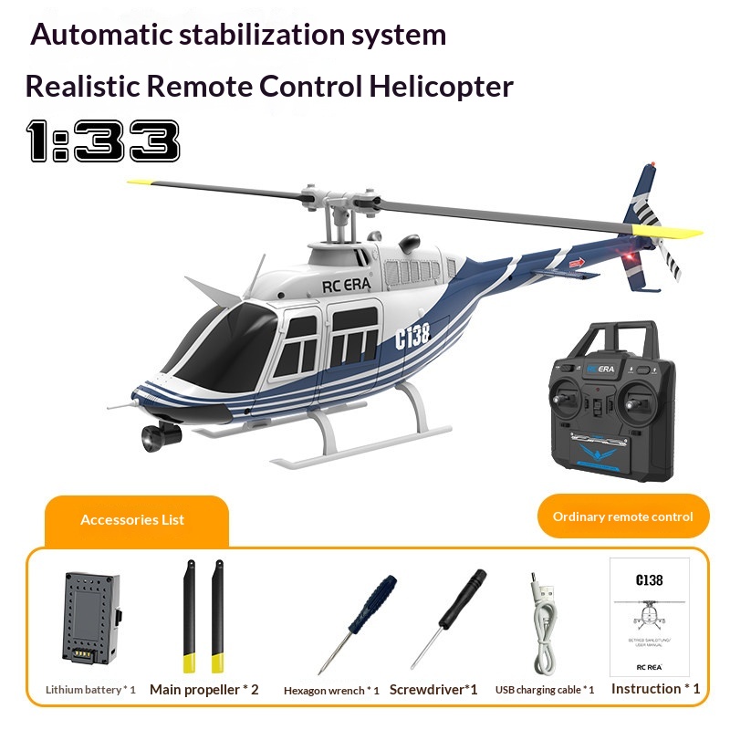 Rc Helicopter Single Rotor - طائرة هليكوبتر RC Era C138 Bell