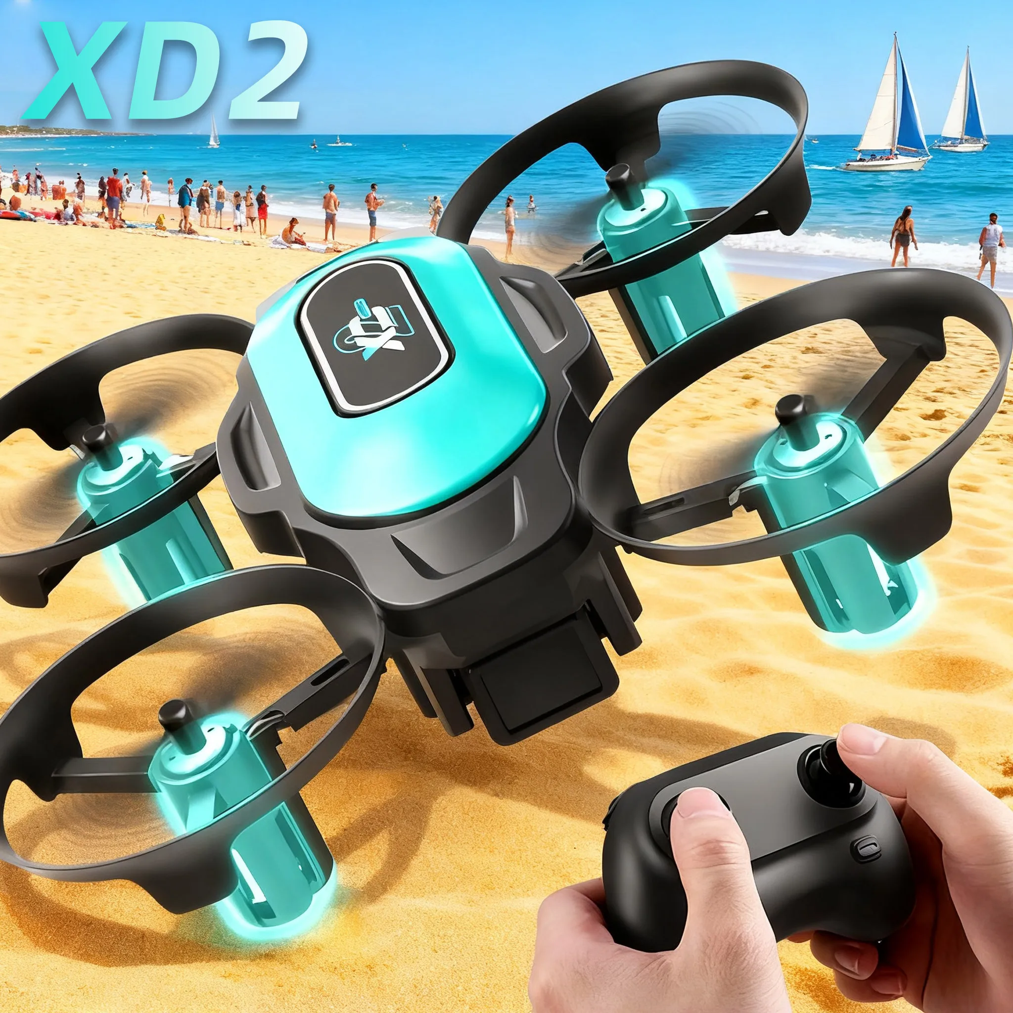Rc Helicopter Case - طائرة بدون طيار صغيرة XD2، 360