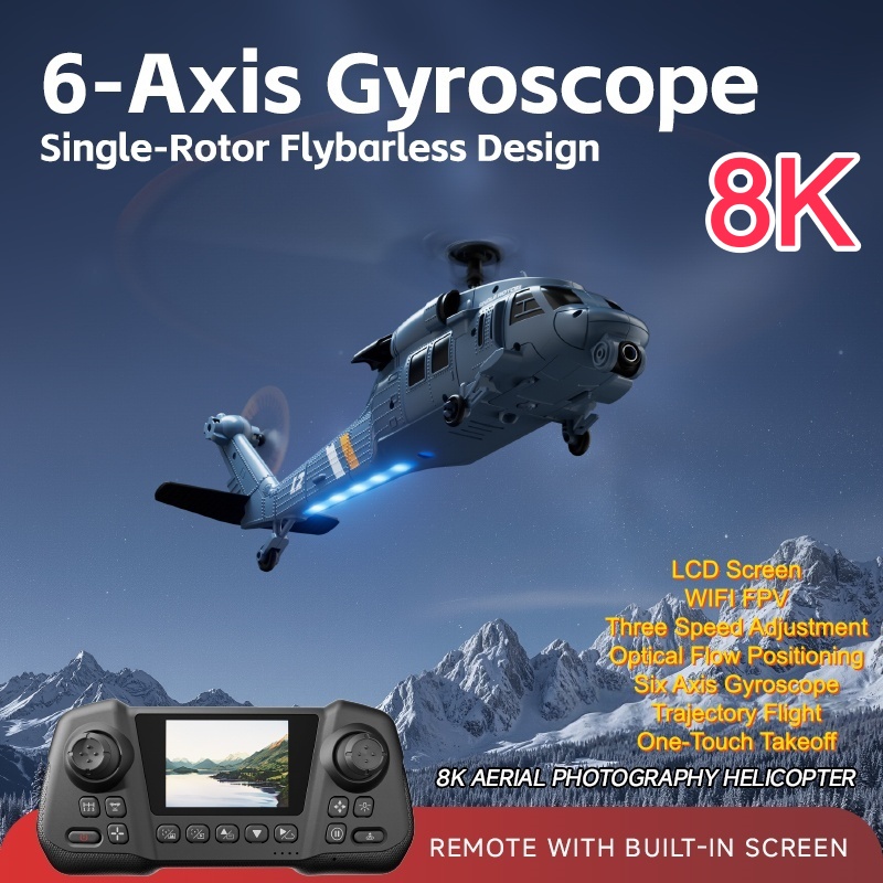 Rc Helicopter Single Rotor - طائرة هليكوبتر عسكرية بالتحكم عن بعد