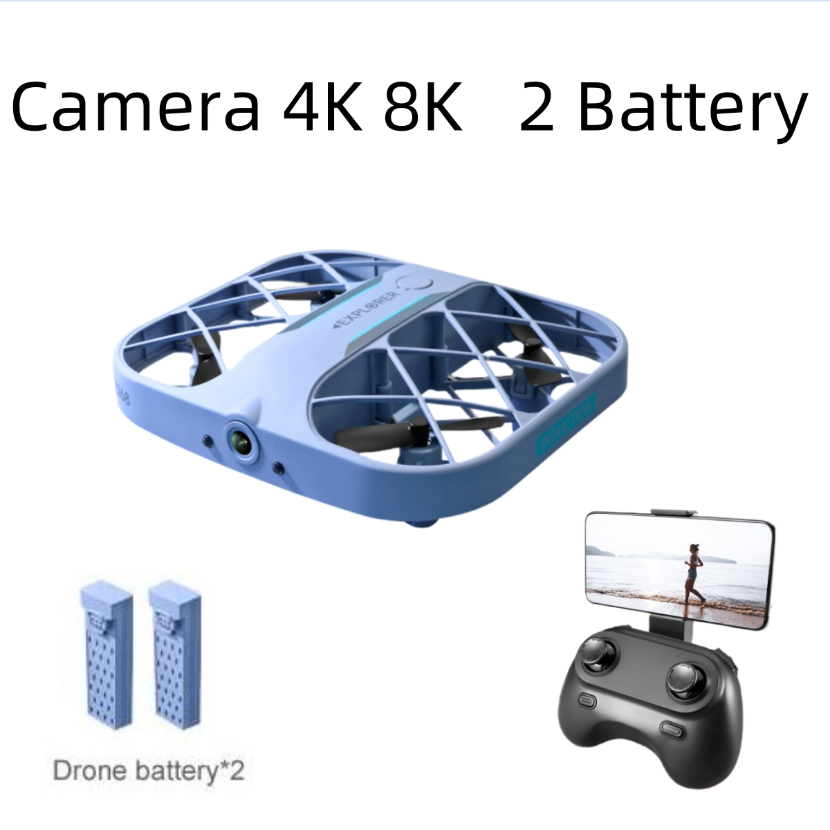 Rc Helicopter Case - طائرة JJRC H107 FPV RC بدون