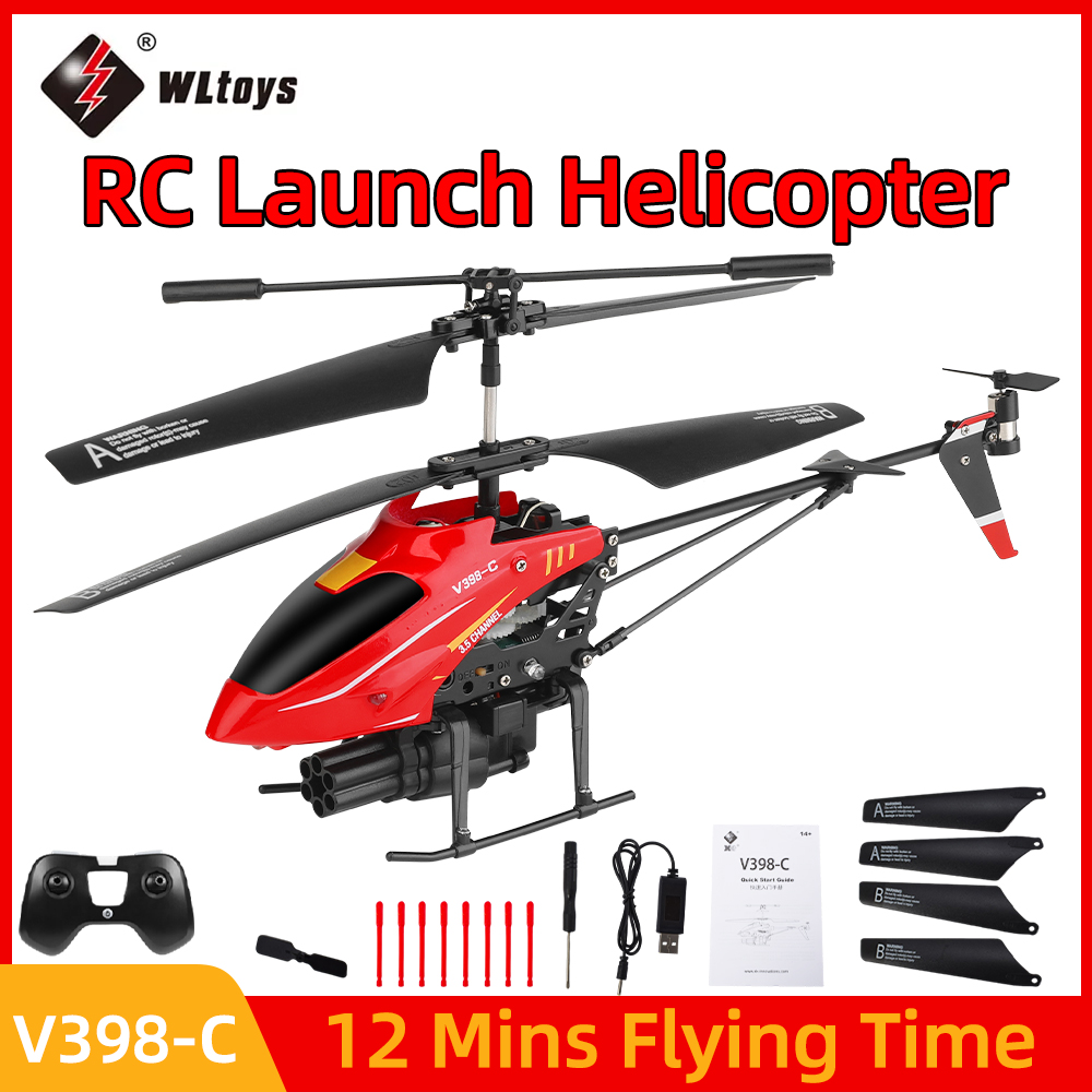 Wltoys RC هليكوبتر V398-C طائر - مراجعة Rc Helicopter Gyro وسعره