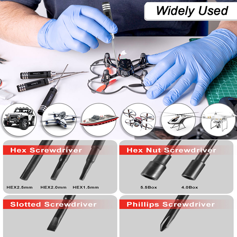 طقم مفكات سداسية معدنية للتحكم - مراجعة Rc Helicopter Tool Kit وسعره