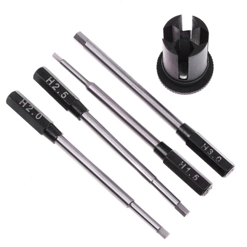 طقم مفكات سداسية 4 في 1 مقاس 1 - مراجعة Rc Helicopter Tool Kit وسعره