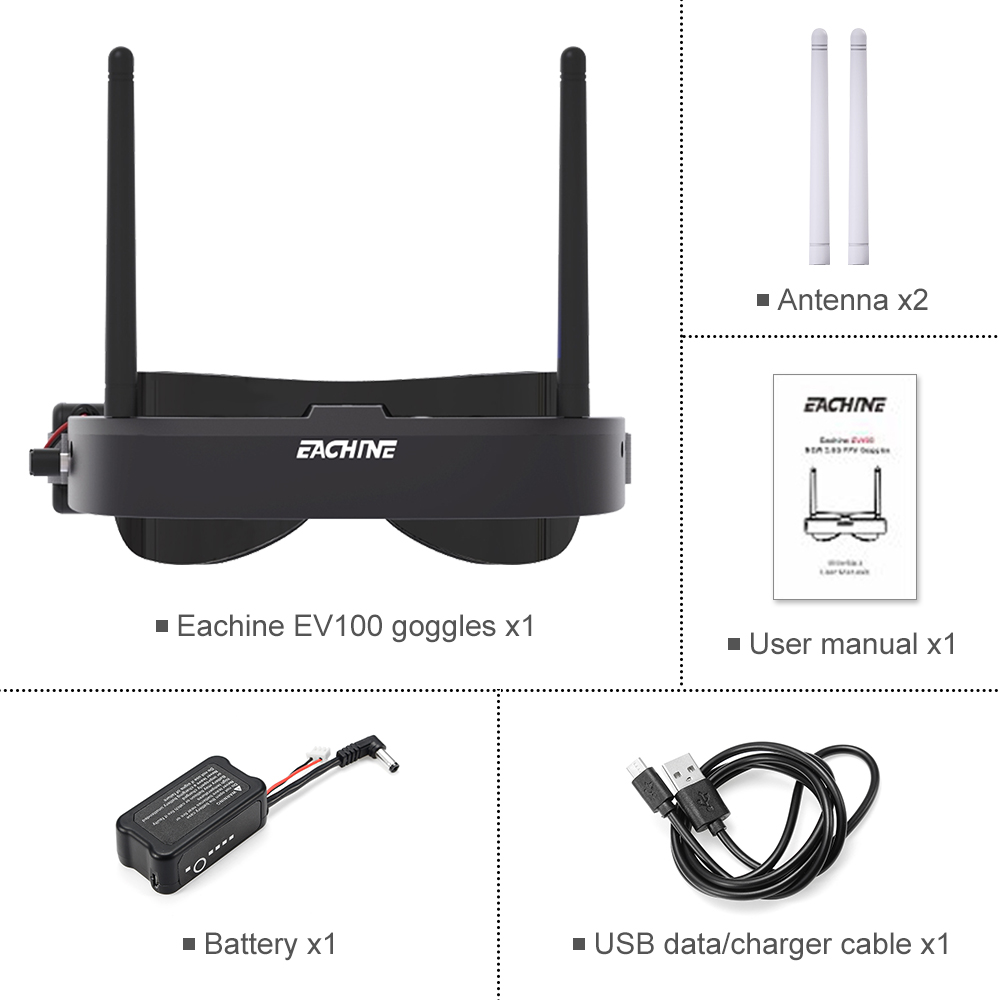 Eachine EV100 720*540 5.8G 72C - مراجعة Rc Helicopter Case وسعره