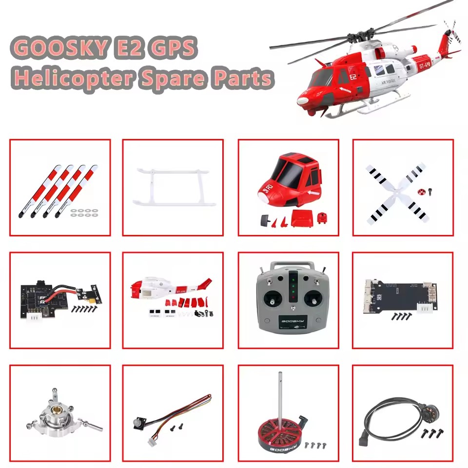 GOOSKY E2 GPS UH-1Y قطع غيار ط - مراجعة Rc Helicopter Bag وسعره